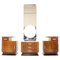 Mirror Cabinet and Bedside Tables by Jindřich Halabala, 1950s, Set of 3, Image 1