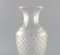Art Deco French Clear Crystal Glass Vase, 1930s 3