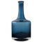 Swedish Narrow Neck Vase in Blue Mouth Blown Art Glass from Åseda, 1970s 1