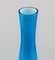 Large Danish Vases in Turquoise from Kastrup Glas, Set of 2, Image 3