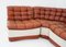 Scandinavian Leather and Canvas Sofa from Overman, Set of 6, Image 8