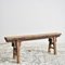 Antique Elm Rustic Pig Bench Model E 1