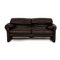 Dark Brown Leather Maralunga Loveseat Sofa from Cassina 1