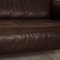 Sofá de tres plazas Bacio de cuero marrón oscuro de Rolf Benz, Imagen 3