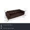 Dark Brown Leather Bacio 3-Seat Sofa from Rolf Benz, Image 2