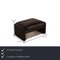 Dark Brown Leather Maralunga 2-Seat Sofa, Armchair & Pouf from Cassina, Set of 3 4