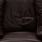 Dark Brown Leather Maralunga 2-Seat Sofa, Armchair & Pouf from Cassina, Set of 3 8