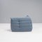 Togo Sectional Sofas in Blue by Michel Ducaroy for Ligne Roset, Set of 3 7