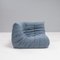 Togo Sectional Sofas in Blue by Michel Ducaroy for Ligne Roset, Set of 3 6
