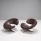 Armchairs in Brown Leather by Manzoni & Tapinassi for Roche Bobois, Set of 2 2