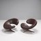 Armchairs in Brown Leather by Manzoni & Tapinassi for Roche Bobois, Set of 2, Image 2