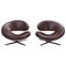 Armchairs in Brown Leather by Manzoni & Tapinassi for Roche Bobois, Set of 2 1