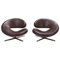 Armchairs in Brown Leather by Manzoni & Tapinassi for Roche Bobois, Set of 2, Image 1