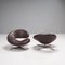 Armchairs in Brown Leather by Manzoni & Tapinassi for Roche Bobois, Set of 2 3