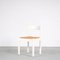 Französische Weiße Esszimmerstühle im Stil von Perriand, 1960er, 4er Set 4