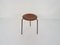 Teak and Metal Tripod Stool, Denmark, 1960s, Image 5