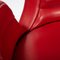 Armlehnstuhl aus rotem Kunstleder von Machonin 10