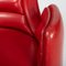 Armlehnstuhl aus rotem Kunstleder von Machonin 9