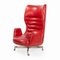 Armchair in Red Faux Leather by Machonin 1