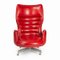 Armlehnstuhl aus rotem Kunstleder von Machonin 2