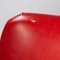 Armlehnstuhl aus rotem Kunstleder von Machonin 8