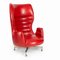 Armchair in Red Faux Leather by Machonin, Image 1