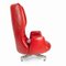 Armlehnstuhl aus rotem Kunstleder von Machonin 3