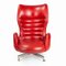 Armchair in Red Faux Leather by Machonin 1