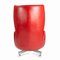 Armlehnstuhl aus rotem Kunstleder von Machonin 5