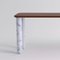 Large Walnut and White Marble Sunday Dining Table by Jean-Baptiste Souletie, Image 3