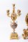 Louis XV Kaminsims aus vergoldeter Bronze und geteilter Emaille, 3er Set 9