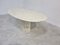 Mesa de comedor ovalada de mármol blanco, años 70, Imagen 6