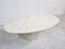 Oval White Marble Dining Table, 1970s 4