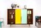 Mid-Century Modern Teak Sideboard with Colored Glass Sliders, Italy, 1960s 7