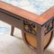 Modernist Wood Table with Upholstered Top 5