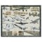 French Aviation Composition, Early 20th-Century, Collage, Framed 12
