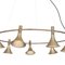 Round Raw Brass Megafon 9 Light Ceiling Lamp by Jesper Ståhl for Konsthantverk 4