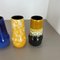Pottery Fat Lava Supercolor Vases from Scheurich, Germany, 1970s, Set of 3 5