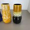 Pottery Fat Lava Supercolor Vases from Scheurich, Germany, 1970s, Set of 3 15