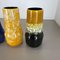 Vases Fat Lava Supercolor en Poterie de Scheurich, Allemagne, 1970s, Set de 3 15