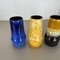 Pottery Fat Lava Supercolor Vases from Scheurich, Germany, 1970s, Set of 3 4