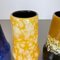 Pottery Fat Lava Supercolor Vases from Scheurich, Germany, 1970s, Set of 3 10