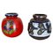 Multi-Color Pottery Fat Lava Vases from Scheurich, Germany, 1970s, Set of 2, Image 1