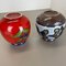 Vases Fat Lava en Poterie Multicolore de Scheurich, Allemagne, 1970s, Set de 2 18