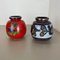 Multi-Color Pottery Fat Lava Vases from Scheurich, Germany, 1970s, Set of 2 4
