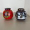 Multi-Color Pottery Fat Lava Vases from Scheurich, Germany, 1970s, Set of 2, Image 4