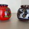 Multi-Color Pottery Fat Lava Vases from Scheurich, Germany, 1970s, Set of 2 17