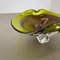 Heavy Multicolor Murano Glass Centerpiece Bowl With Shell Element Murano, Italy, 1970s 6
