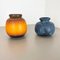 Multi-Color Pottery Fat Lava Vases from Scheurich, Germany, 1970s, Set of 2, Image 2