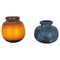 Multi-Color Pottery Fat Lava Vases from Scheurich, Germany, 1970s, Set of 2 1